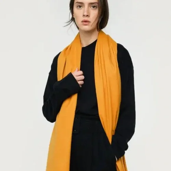 Mustard Yellow Ribbed Scarf - Picture 2 of 7